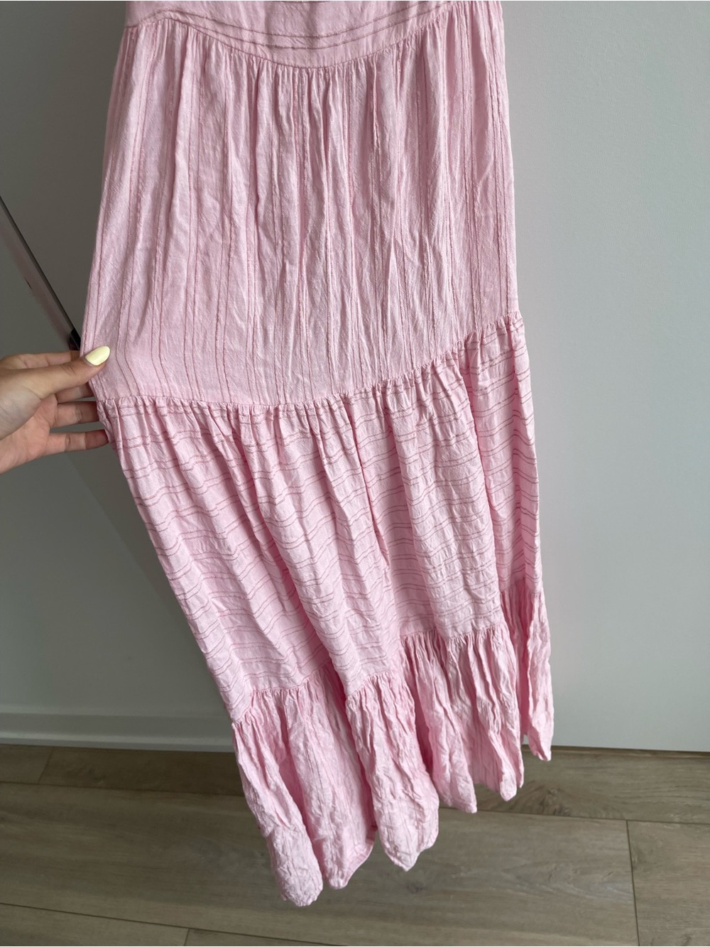 L*SPACE Santorini Light Pink Tie-Back Maxi Dress - Picture 4 of 8